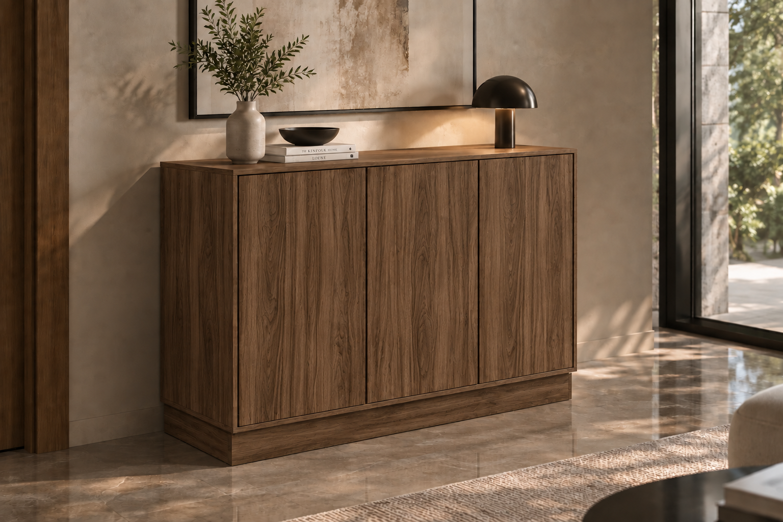Credenza de melamina Próta de Moblēos