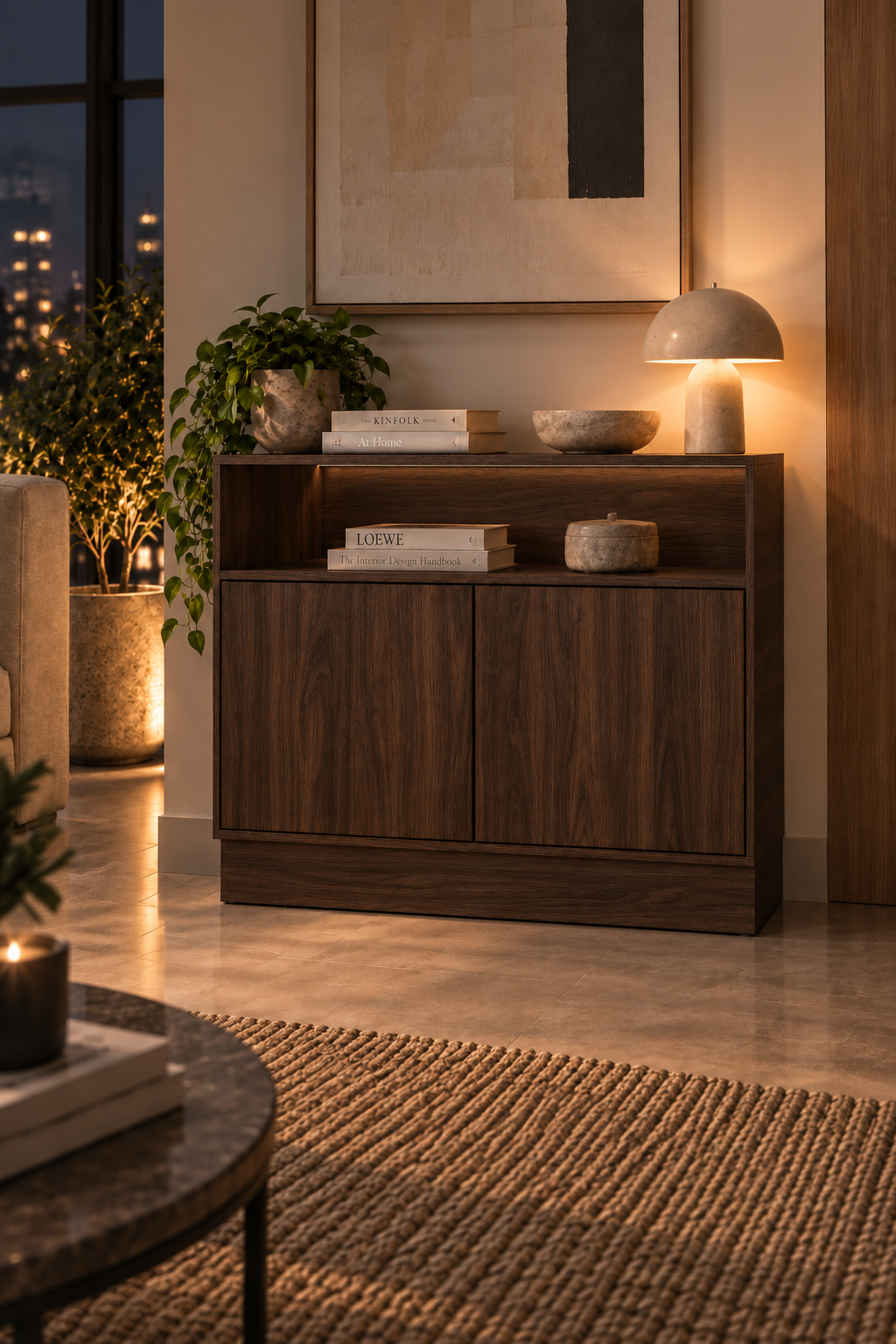 Credenza Aplós de 120 cm en acabado Anáhuac, Mobleos