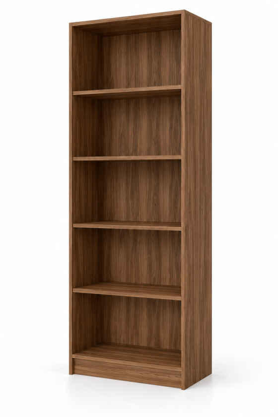 Estante Skala 80 cm acabado Rioja sobre fondo blanco