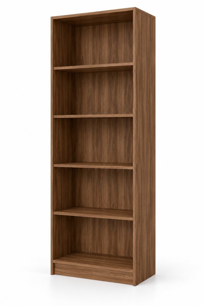Estante Skala 80 cm acabado Rioja sobre fondo blanco